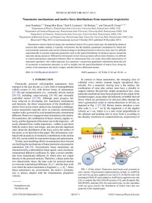 Nanomotor Mechanisms and Motive Force Distributions from Nanorotor Trajectories