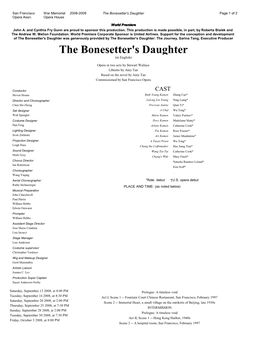 The Bonesetter's Daughter Page 1 of 2 Opera Assn