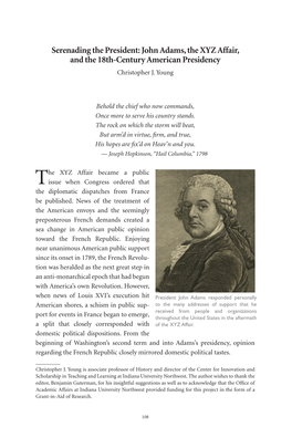 John Adams, the XYZ Affair, and the 18Th-Century American Presidency Christopher J