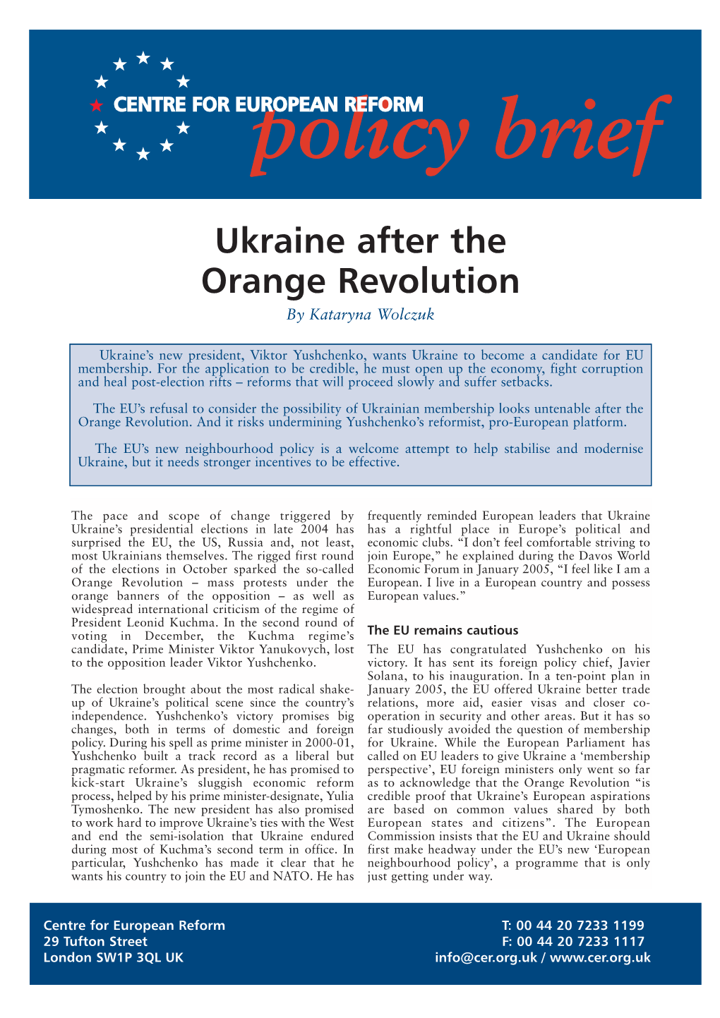 Ukraine After the Orange Revolution by Kataryna Wolczuk