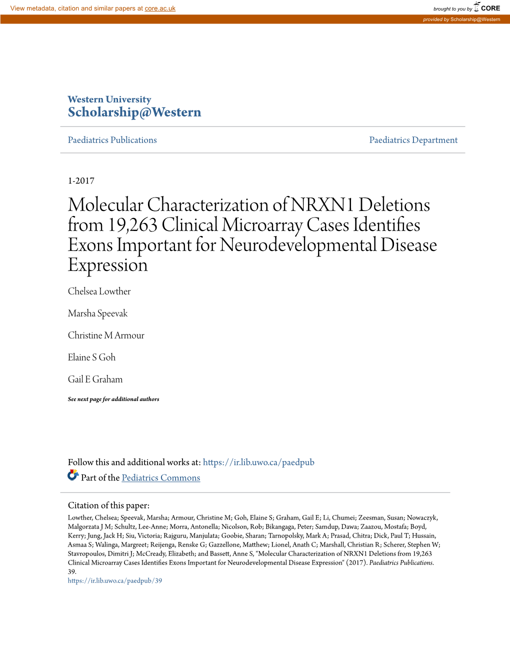 Molecular Characterization of NRXN1 Deletions from 19,263 Clinical