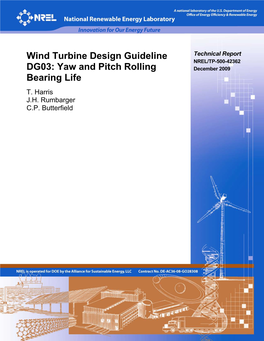 Wind Turbine Design Guideline DG03: Yaw and Pitch Rolling DE-AC36-08-GO28308 Bearing Life 5B