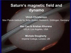 Saturn's Magnetic Field and Dynamo