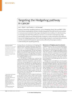 Targeting the Hedgehog Pathway in Cancer