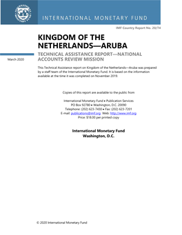 Kingdom of the Netherlands—Aruba: Technical Assistance Report