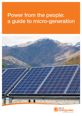 A Guide to Micro-Generation Contents