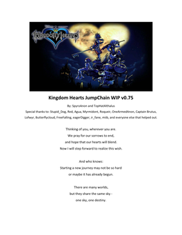 Kingdom Hearts Jumpchain WIP V0.75