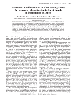 Evanescent Field-Based Optical Fiber Sensing Device for Measuring The