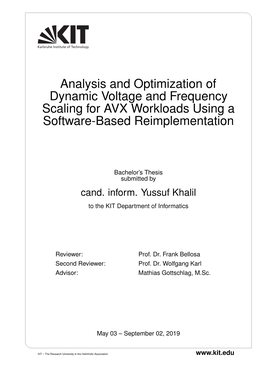 Analysis and Optimization of Dynamic Voltage and Frequency Scaling for AVX Workloads Using a Software-Based Reimplementation