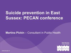 Suicide Prevention in East Sussex: PECAN Conference