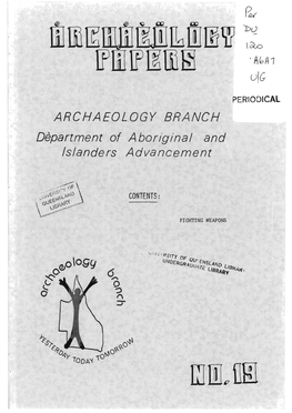 ARCHAEOLOGY BRANCH Department of Aboriginal and Islanders Advancement