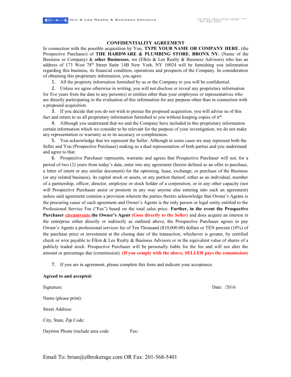 Confidentiality Agreement s6