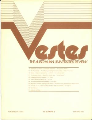Vestes/The Australian Universities' Review Vol. 26, No. 2