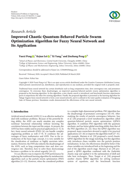 Improved Chaotic Quantum-Behaved Particle Swarm Optimization Algorithm for Fuzzy Neural Network and Its Application