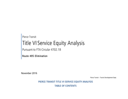 Title Viservice Equity Analysis