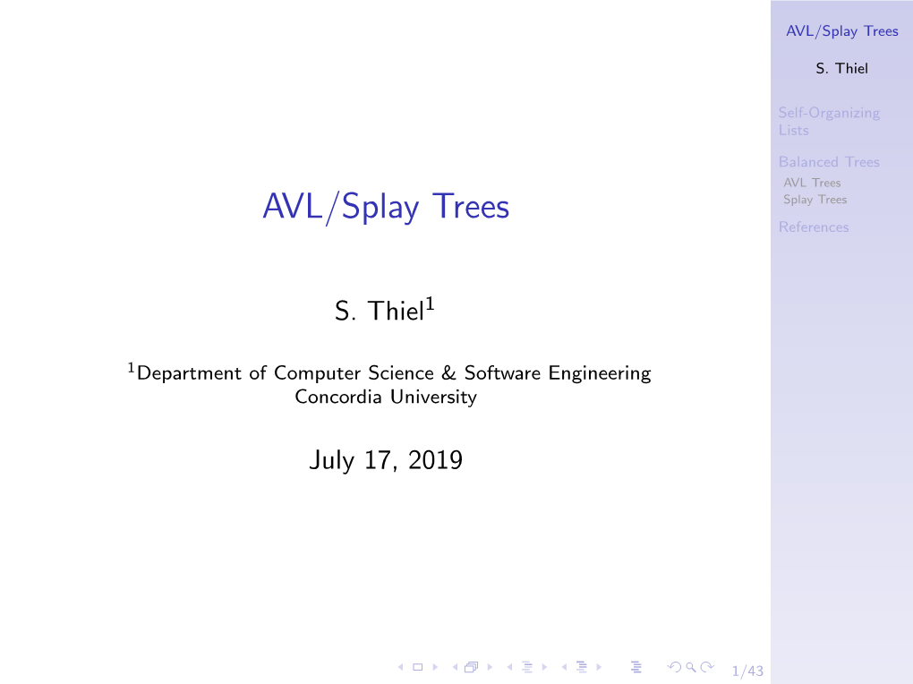 AVL/Splay Trees