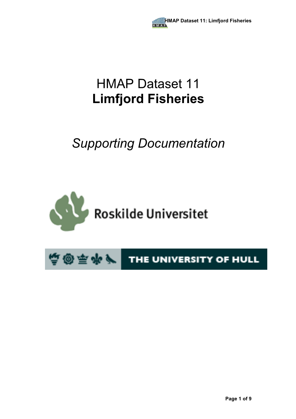 HMAP Dataset 11 Limfjord Fisheries Supporting Documentation
