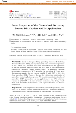 Some Properties of the Generalized Stuttering Poisson Distribution and Its Applications