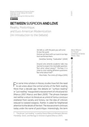 Between Suspicionand Love