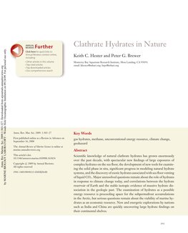 Clathrate Hydrates in Nature