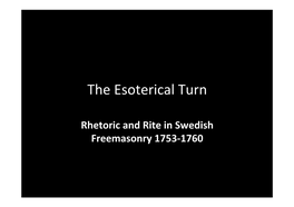 The Esoterical Turn 5.Pptx