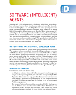 Software (Intelligent) Agents