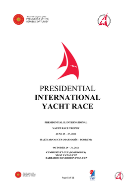 Presidential International Yacht Race