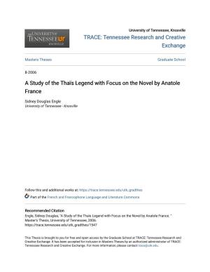 A Study of the Thaïs Legend with Focus on the Novel by Anatole France