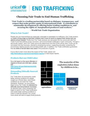 Choosing Fair Trade to End Human Trafficking