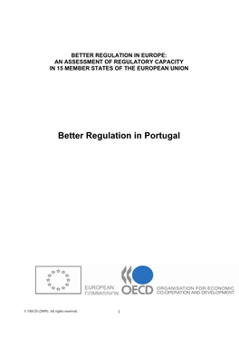 Better Regulation in Portugal