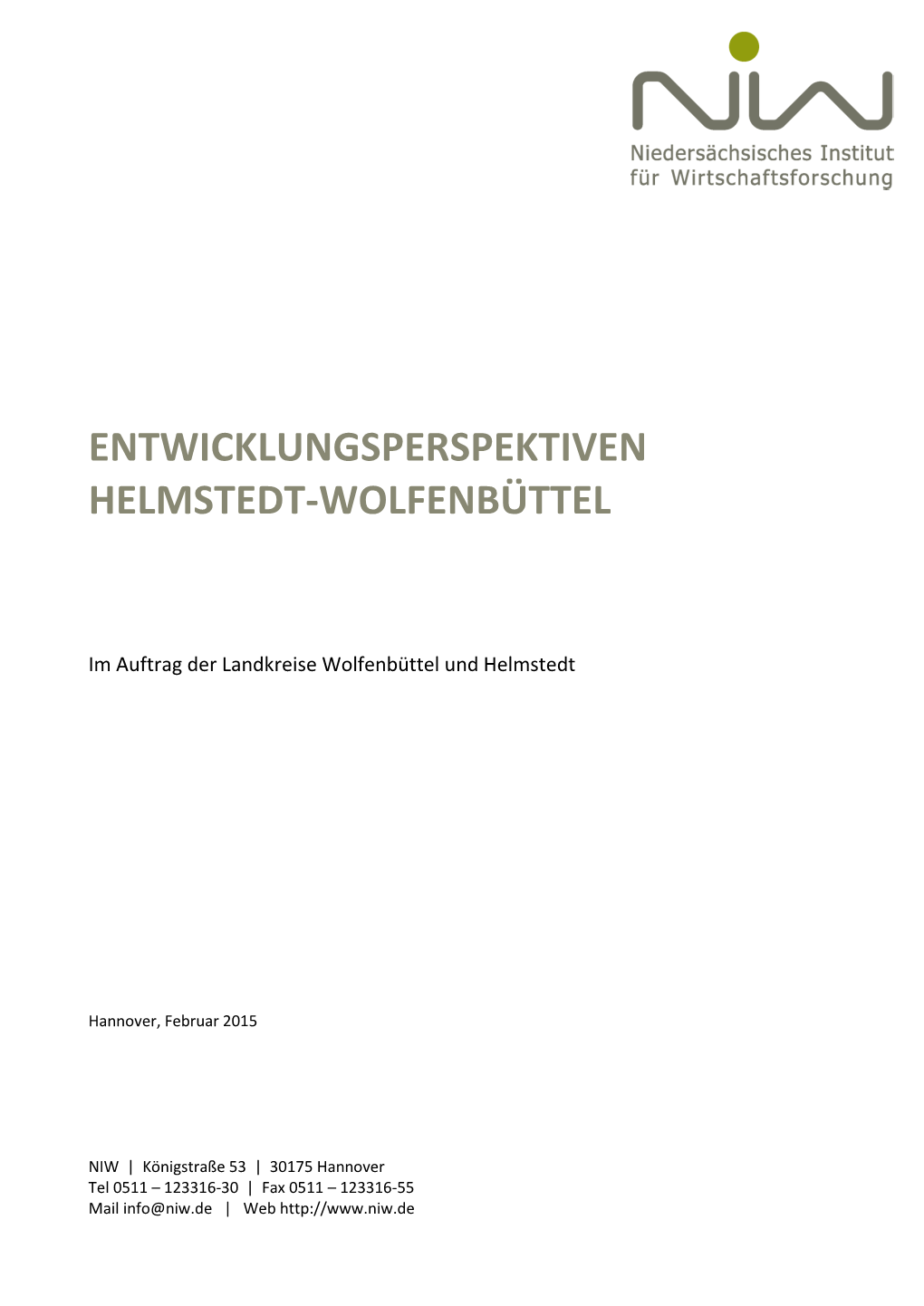 Entwicklungsperspektiven Helmstedt-Wolfenbüttel