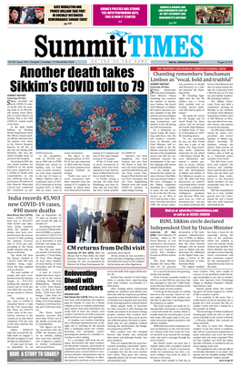Another Death Takes Sikkim's COVID Toll to 79