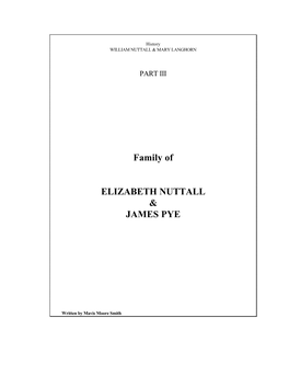 Family of ELIZABETH NUTTALL & JAMES
