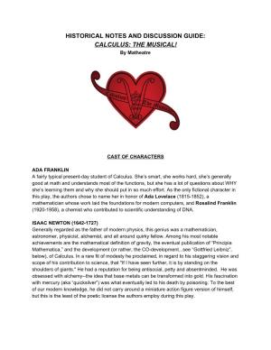 Calculus: the Musical! Discussion Guide