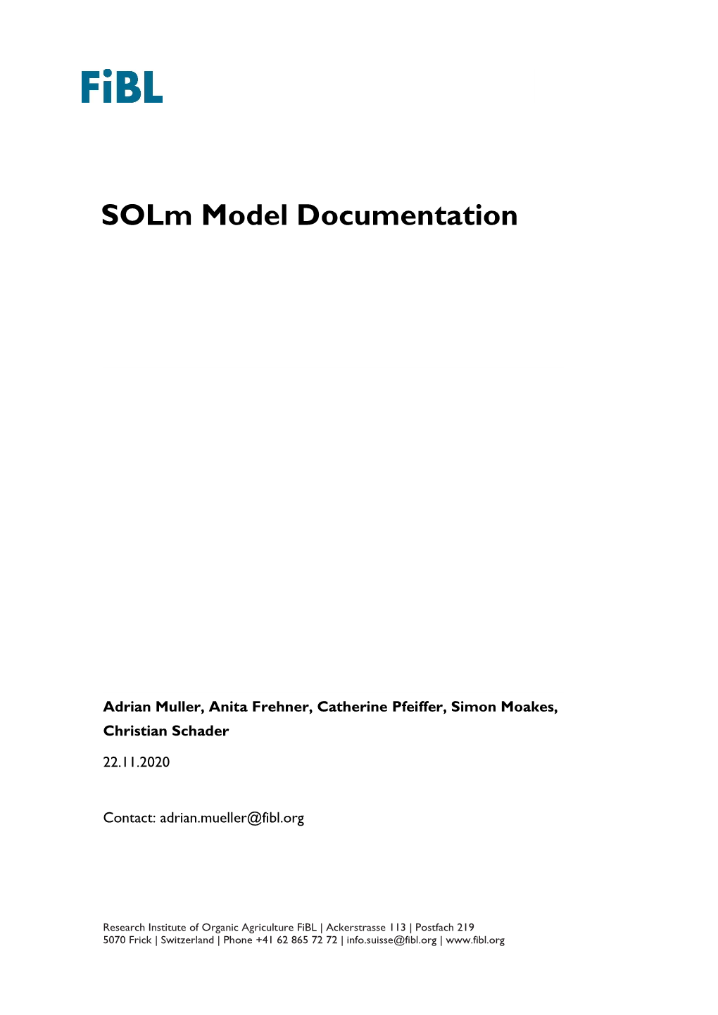 Solm Model Documentation