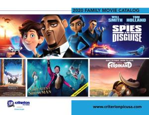 2020 Family Movie Catalog