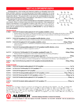 Metalloporphyrins