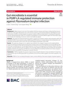 Gut Microbiota Is Essential in PGRP-LA Regulated Immune