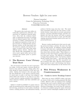Browser Vendors: Fight for Your Users