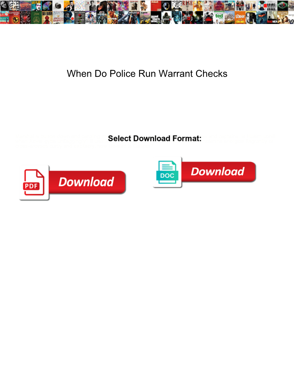 When Do Police Run Warrant Checks