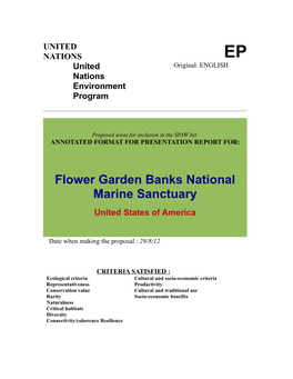 Flower Garden Banks National Marine Sanctuary United States of America