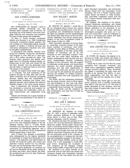 CONGRESSIONAL RECORD— Extensions of Remarks E 1090
