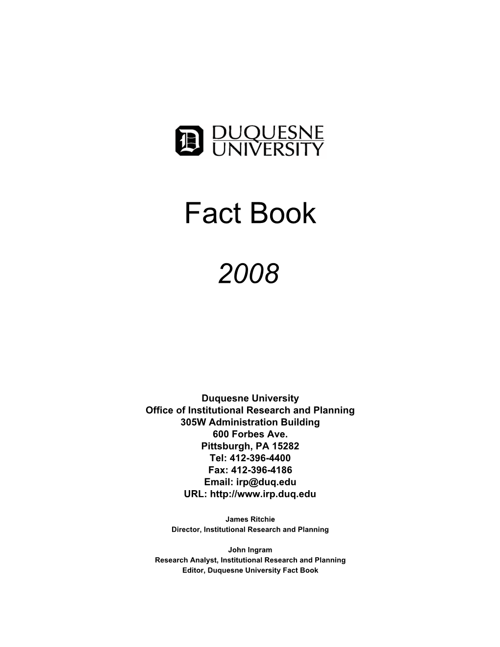 Work Copy 2008 Fact Book