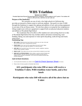 WHS Triathlon