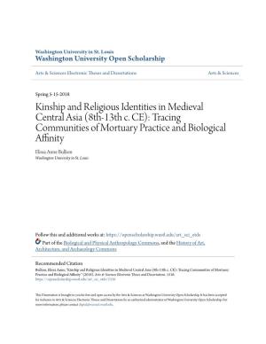 Kinship and Religious Identities in Medieval Central Asia (8Th-13Th C