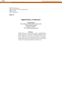 Digital Library Architecture