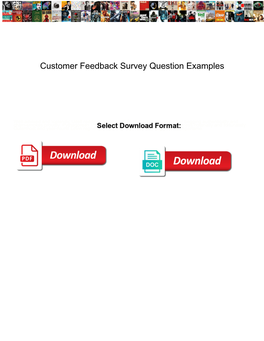Customer Feedback Survey Question Examples
