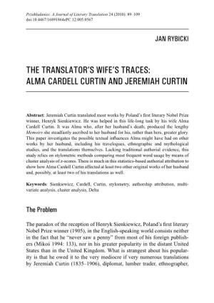 The Translator's Wife's Traces: Alma Cardell Curtin and Jeremiah Curtin