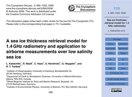 Sea Ice Thickness Retrieval Model for 1.4 Ghz Radiometry