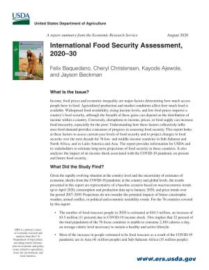International Food Security Assessment, 2020-2030